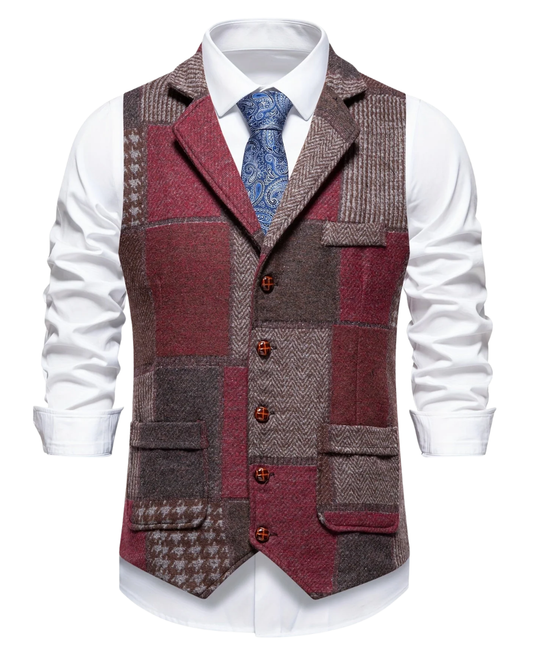 Elegante gilet in patchwork