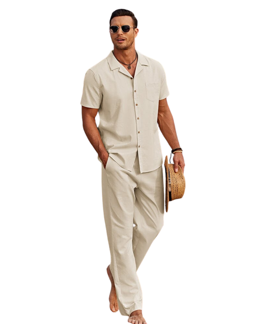 Elegante completo estivo in lino