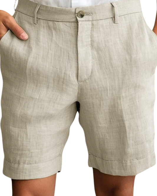 Eleganti pantaloncini estivi in lino