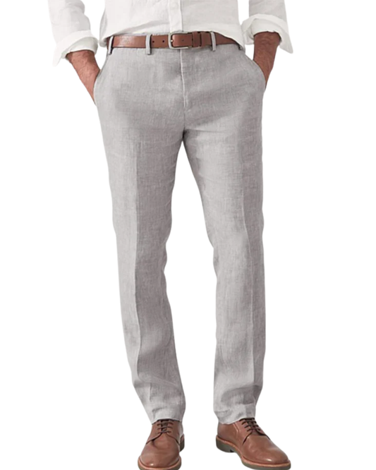 Eleganti pantaloni da cerimonia in lino