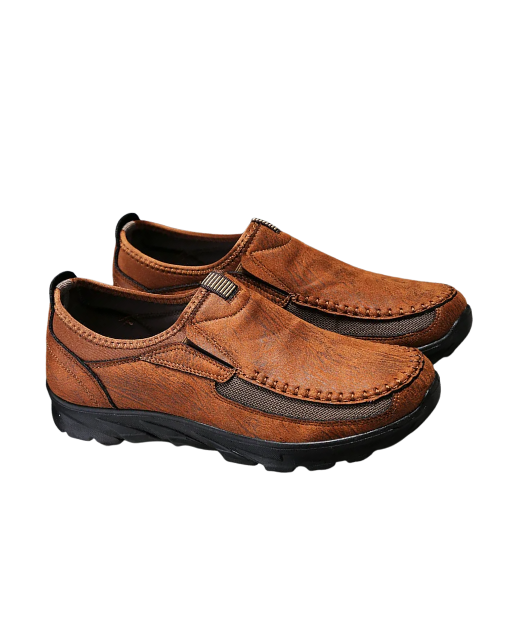 Chaussures décontractées en cuir à enfiler