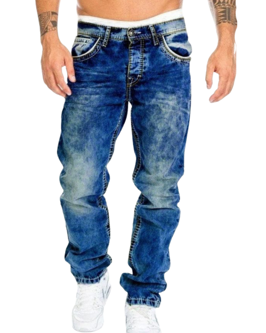 Jeans da motociclista in denim