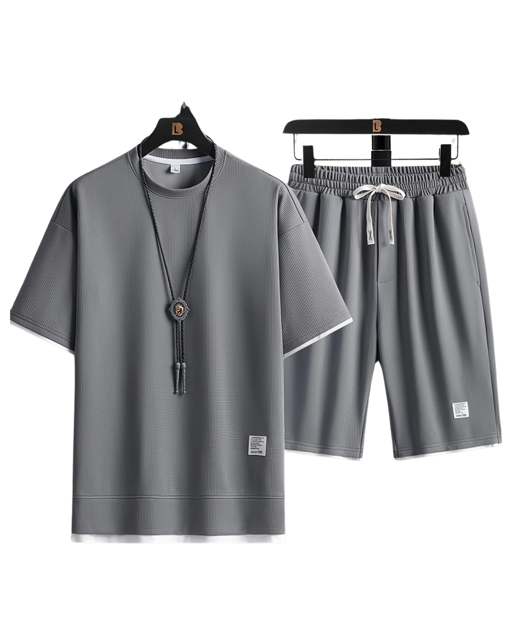 Elegante completo da casa in maglia