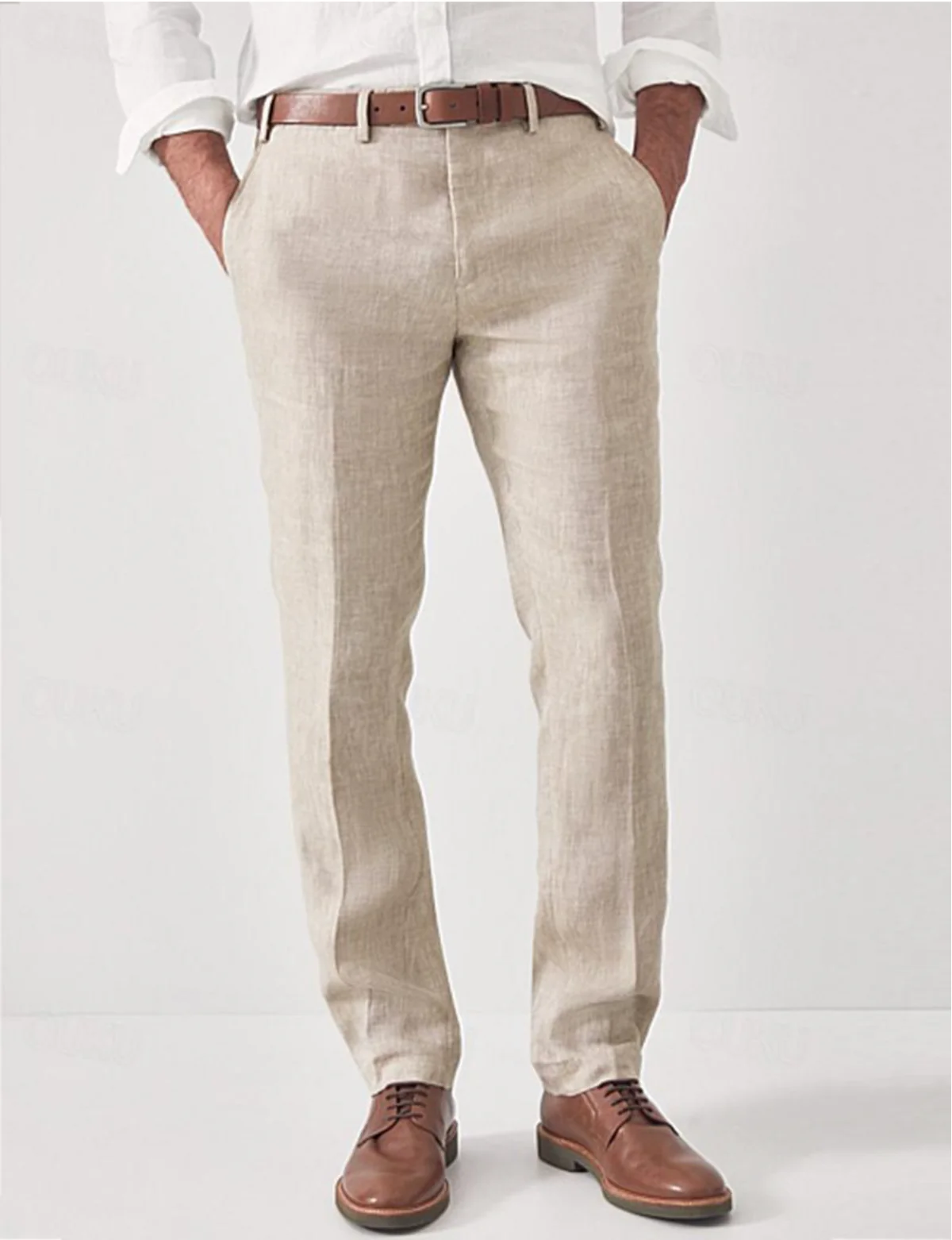Eleganti pantaloni da cerimonia in lino