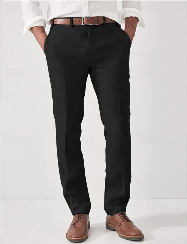 Eleganti pantaloni da cerimonia in lino