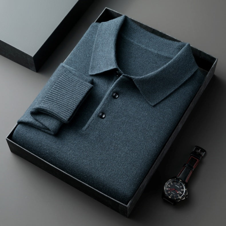 Elegant Wool Polo Shirt