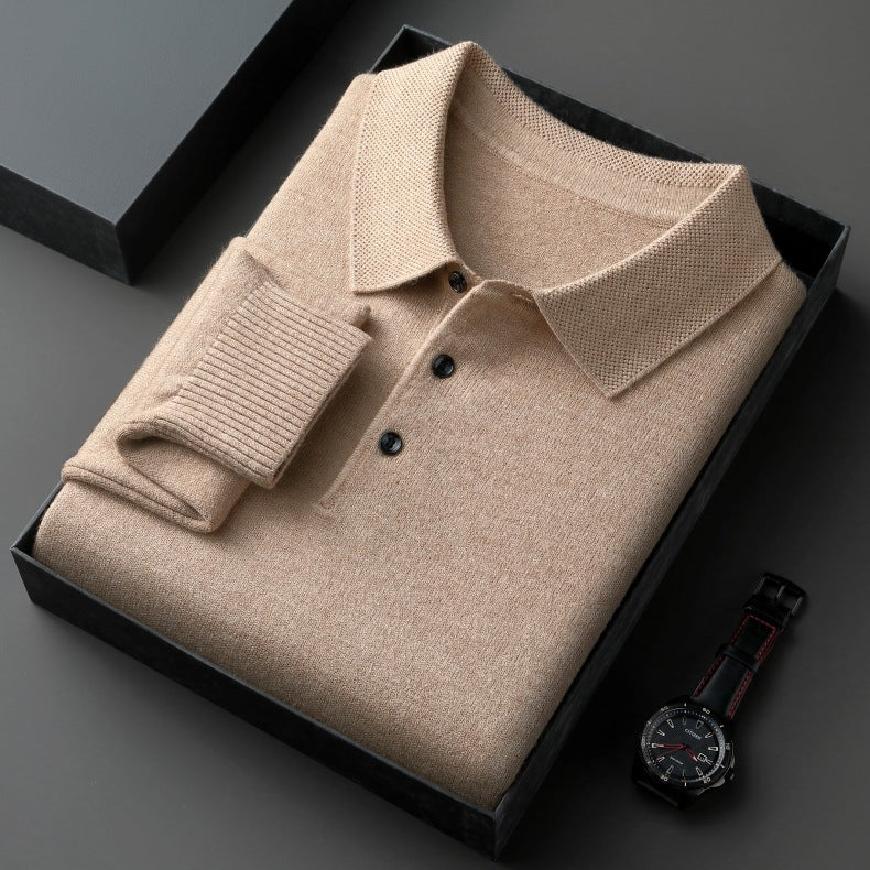 Elegant Wool Polo Shirt