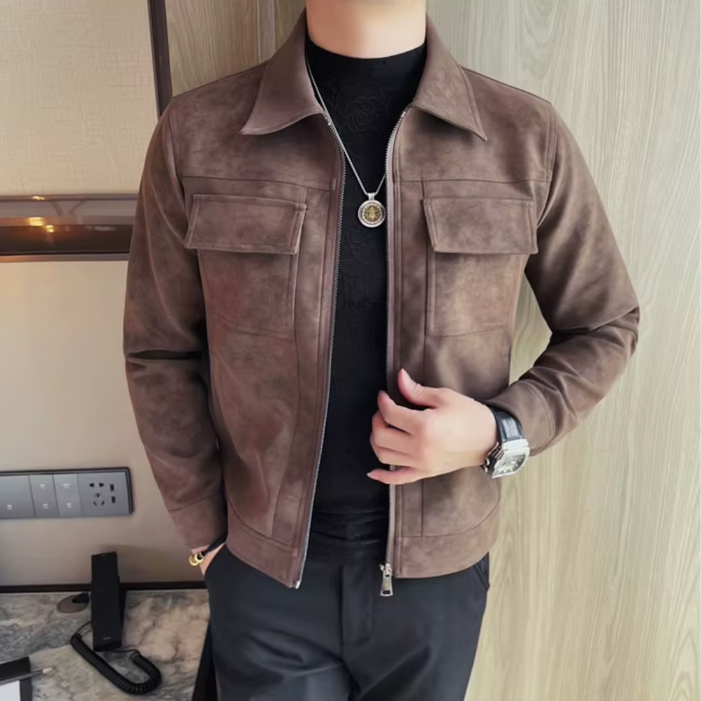 Veste en daim décontractée