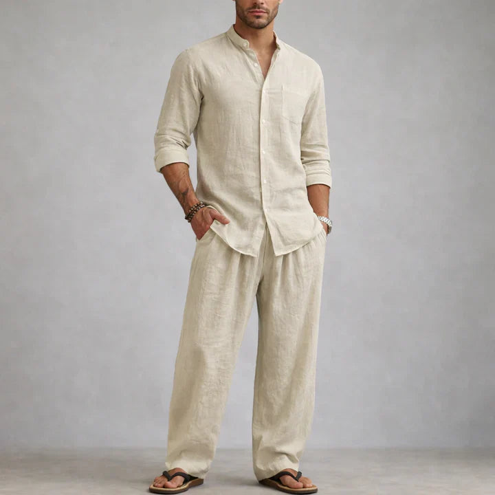Elegante set in lino leggero e traspirante