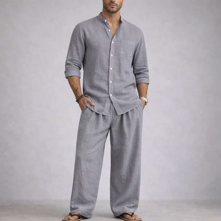 Elegante set in lino leggero e traspirante
