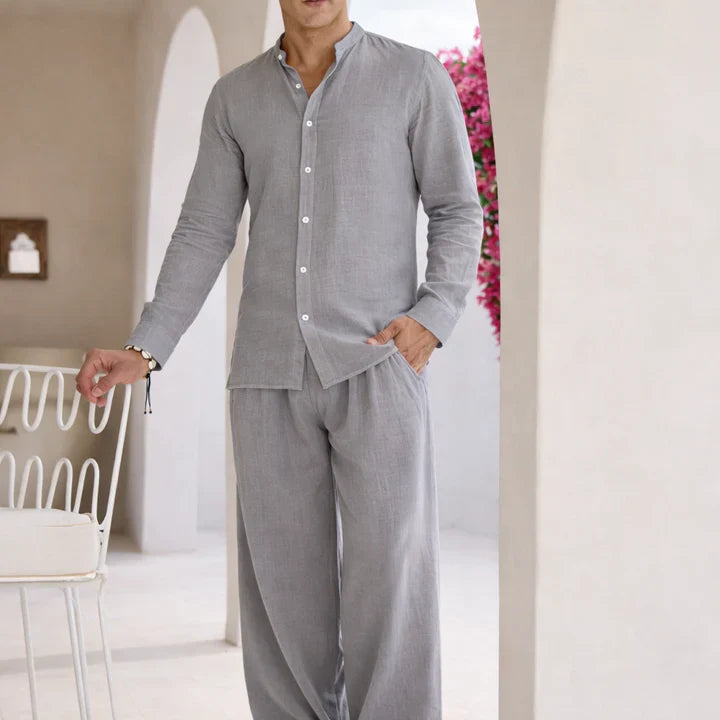 Elegante set in lino leggero e traspirante