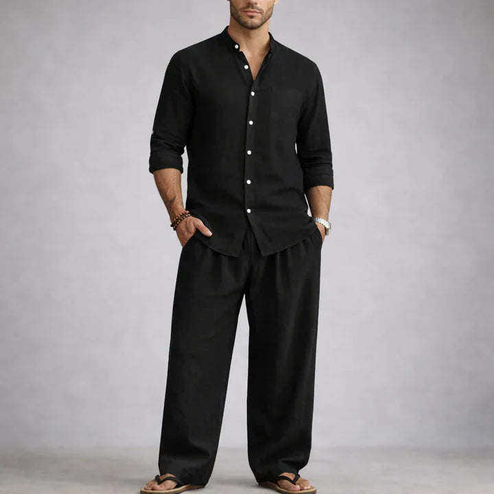 Elegante set in lino leggero e traspirante