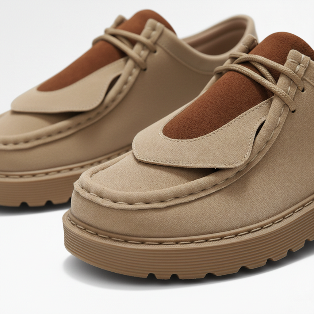 Sapatos elegantes de camurça