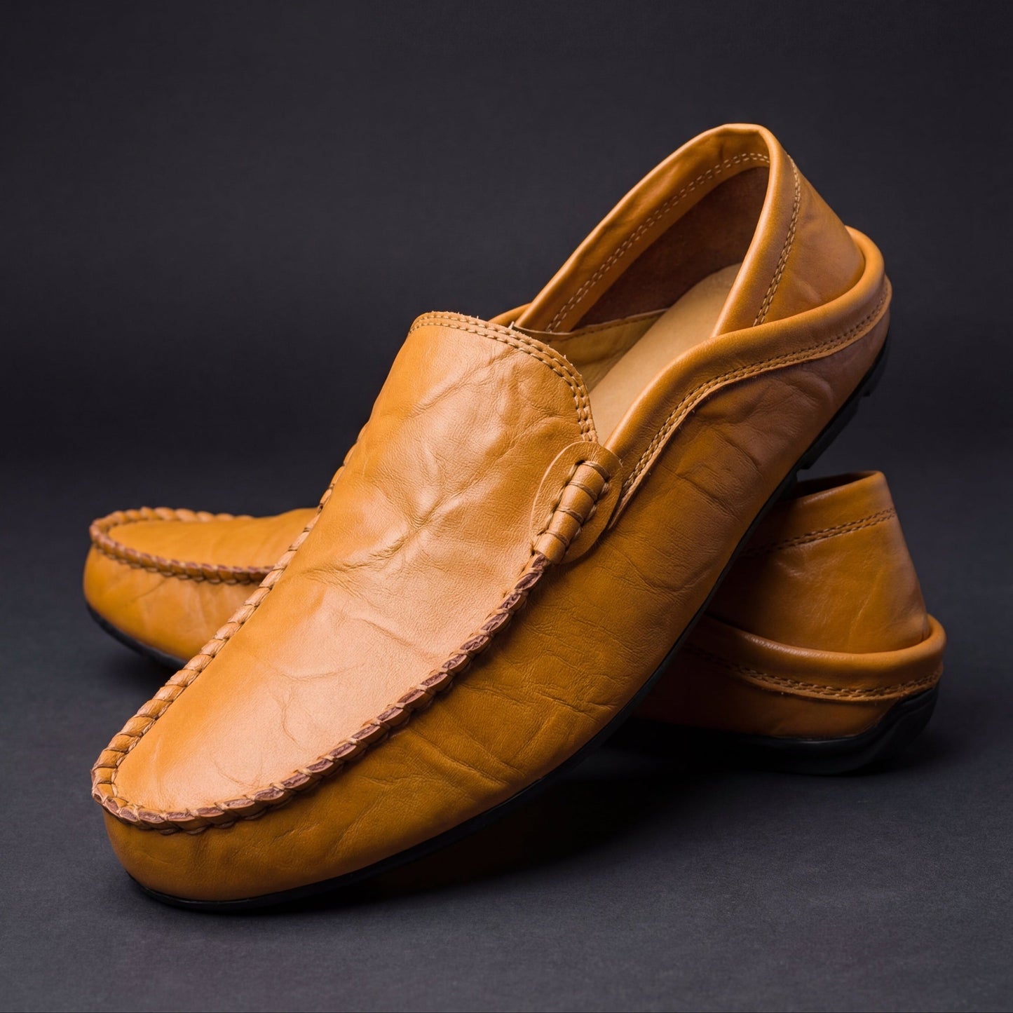 Mocassins de couro casuais