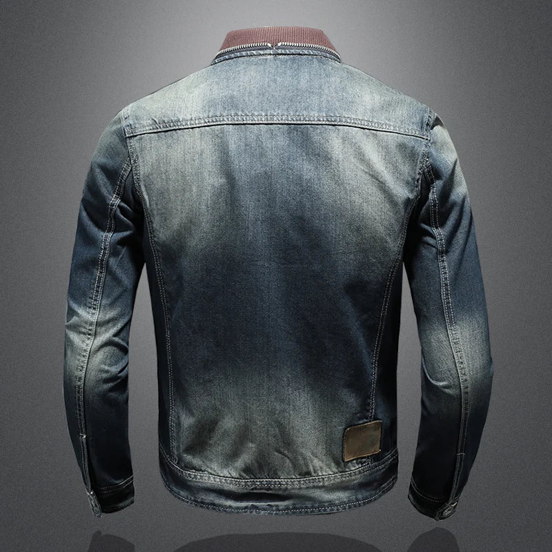 Elegant Denim Zip Jacket