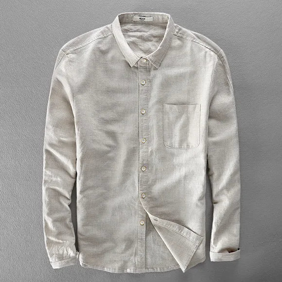 Camicia elegante in cotone e lino