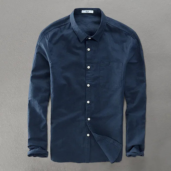 Camicia elegante in cotone e lino