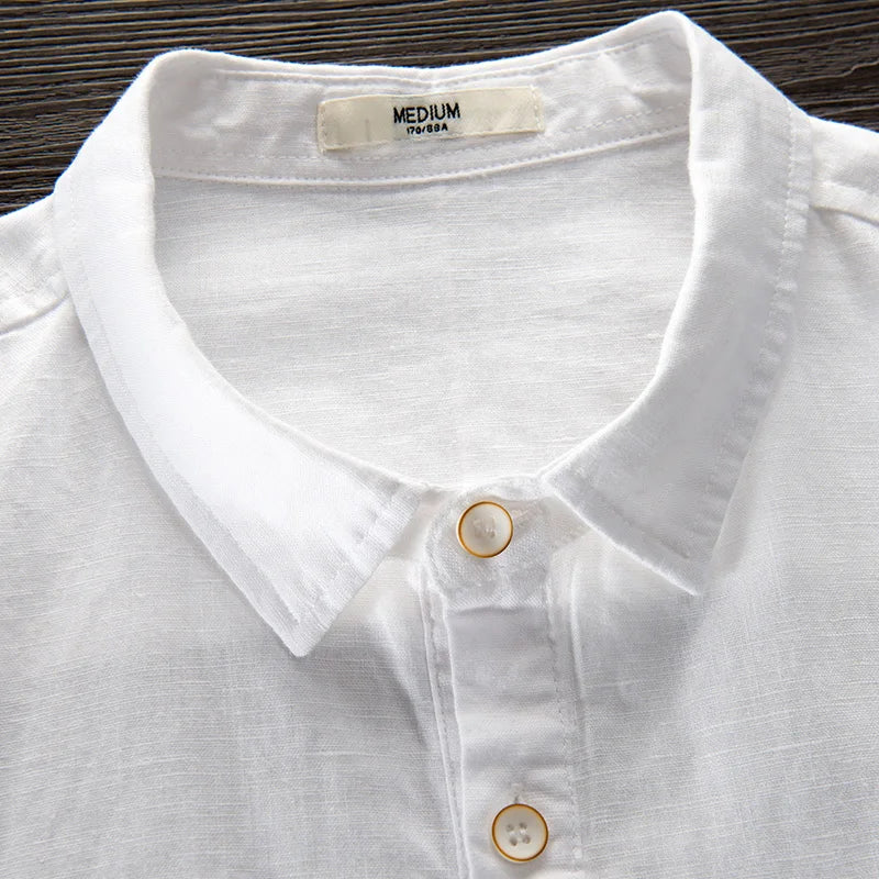 Camicia elegante in cotone e lino