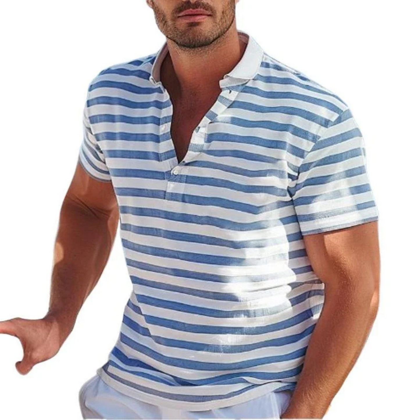 Casual Striped Polo Shirt