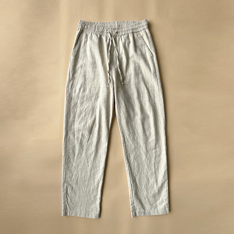 Pantaloni in lino di alta qualità