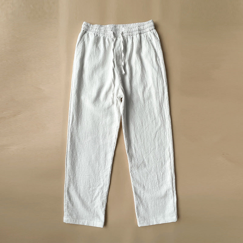 Pantaloni in lino di alta qualità