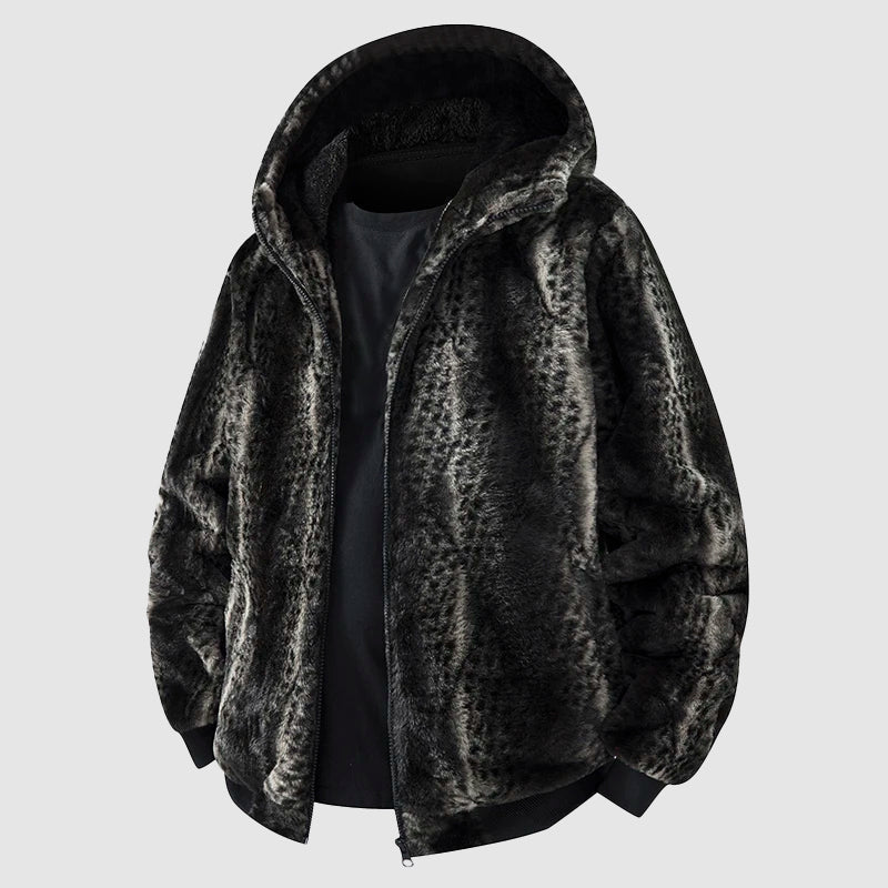 Men's Faux Fur Hooded jacket