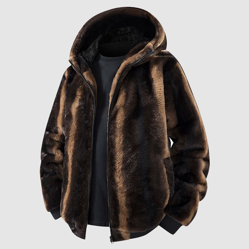 Men's Faux Fur Hooded jacket
