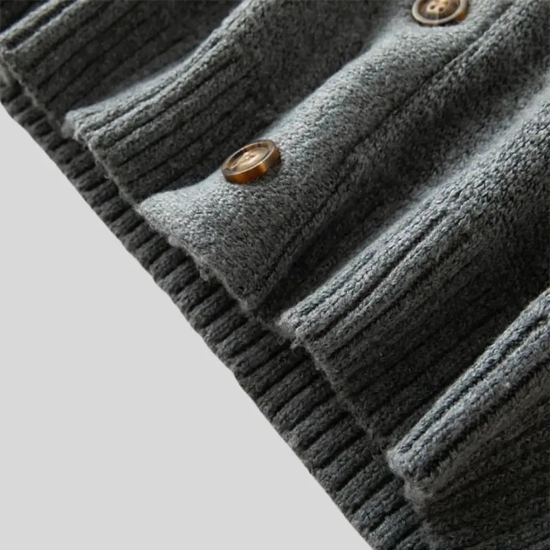 Jacquard Wool Cardigan