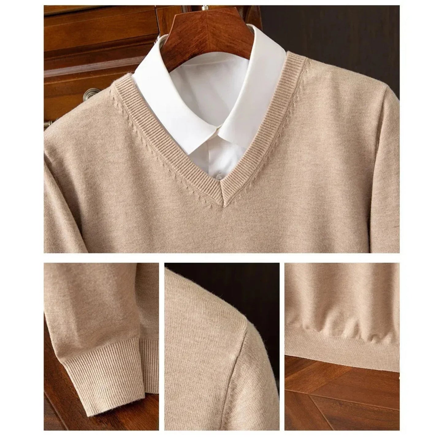Elegant Cashmere V-Neck Pullover