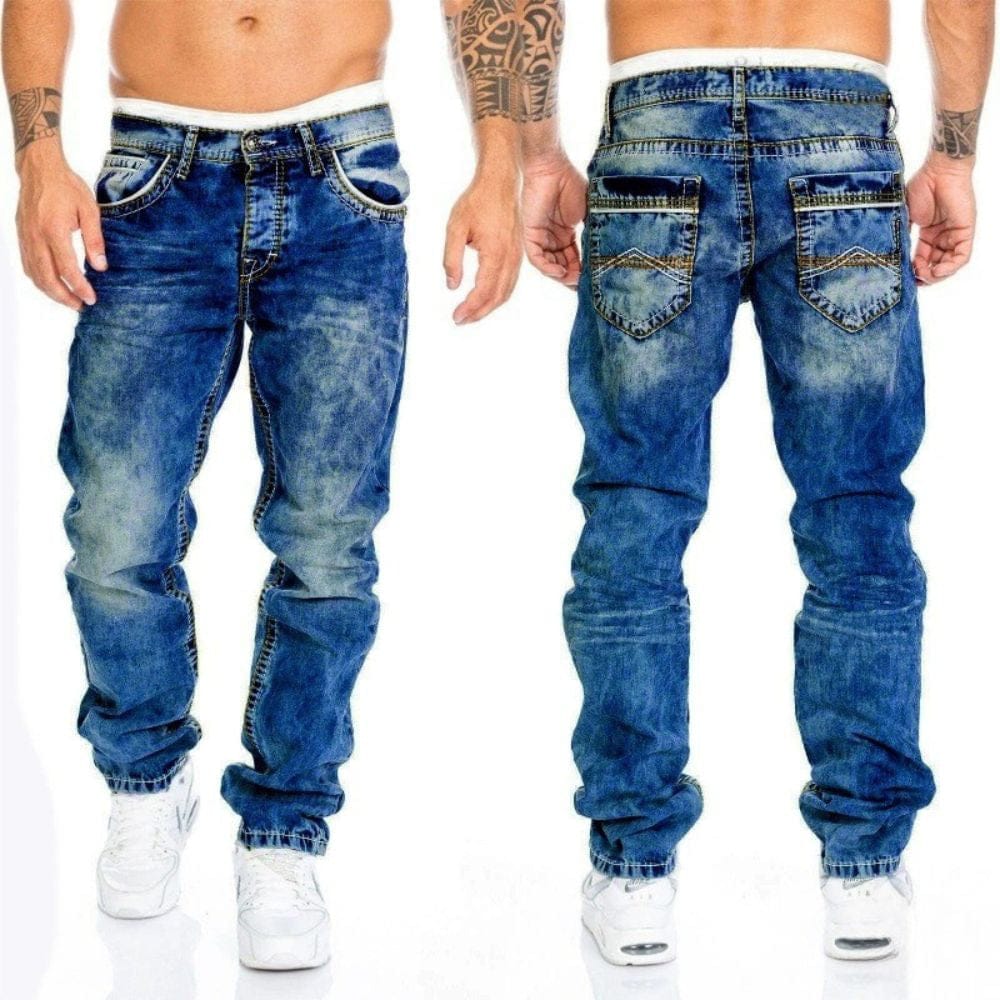 Jeans da motociclista in denim