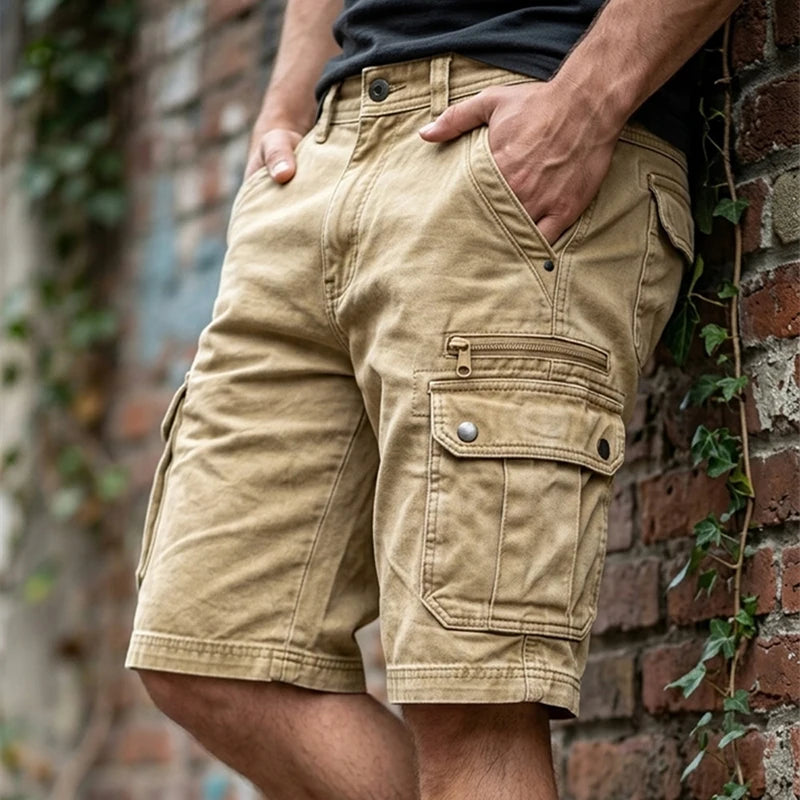 Eleganti pantaloncini cargo da uomo
