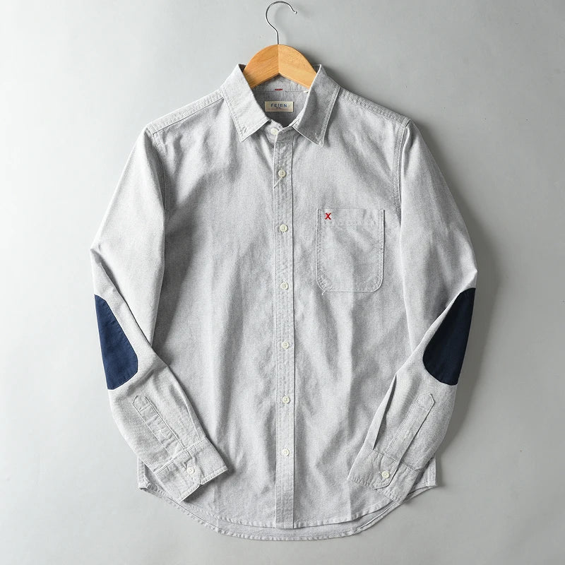 Κομψό βαμβακερό πουκάμισο Oxford