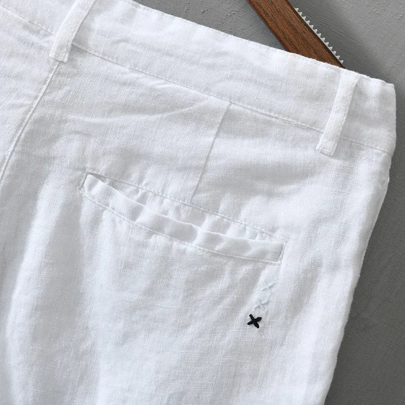 Short en lin haut de gamme
