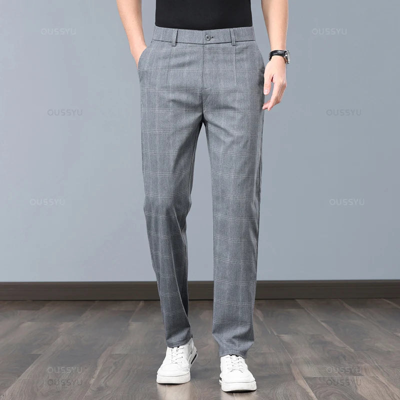 Plaid Stretch Pants
