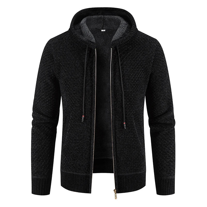 Cardigan da uomo con cappuccio