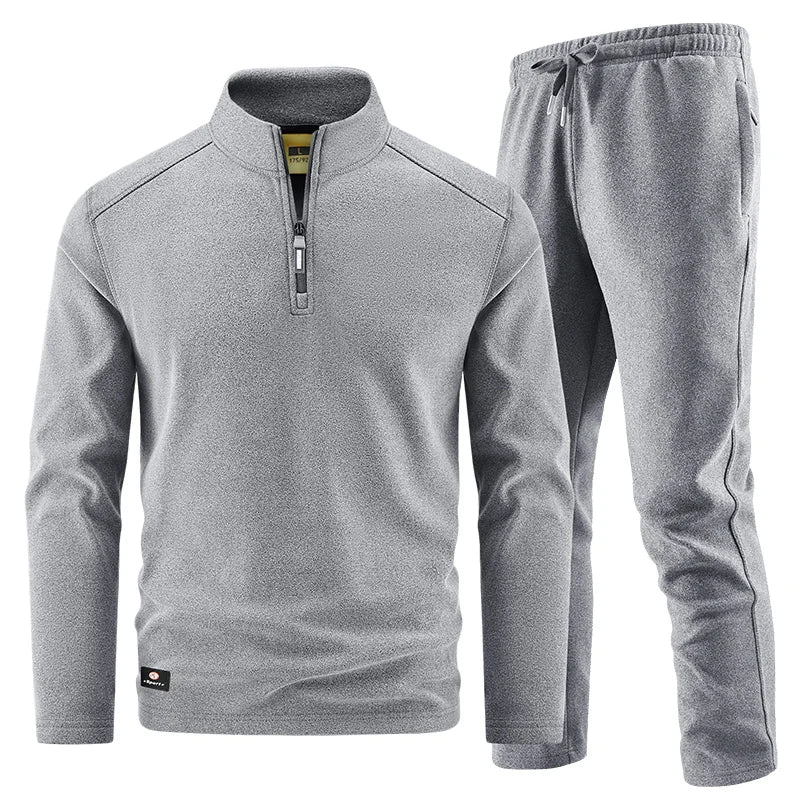 Elegant Men's Zip Sweater Set