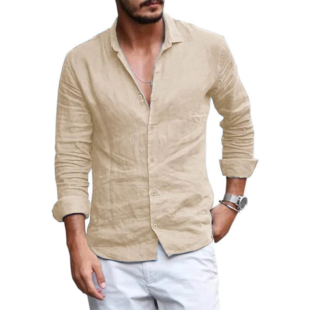 Elegant Cotton Linen Summer Shirt