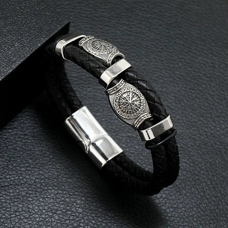 Musical Symbol Men's Leather Bracelet