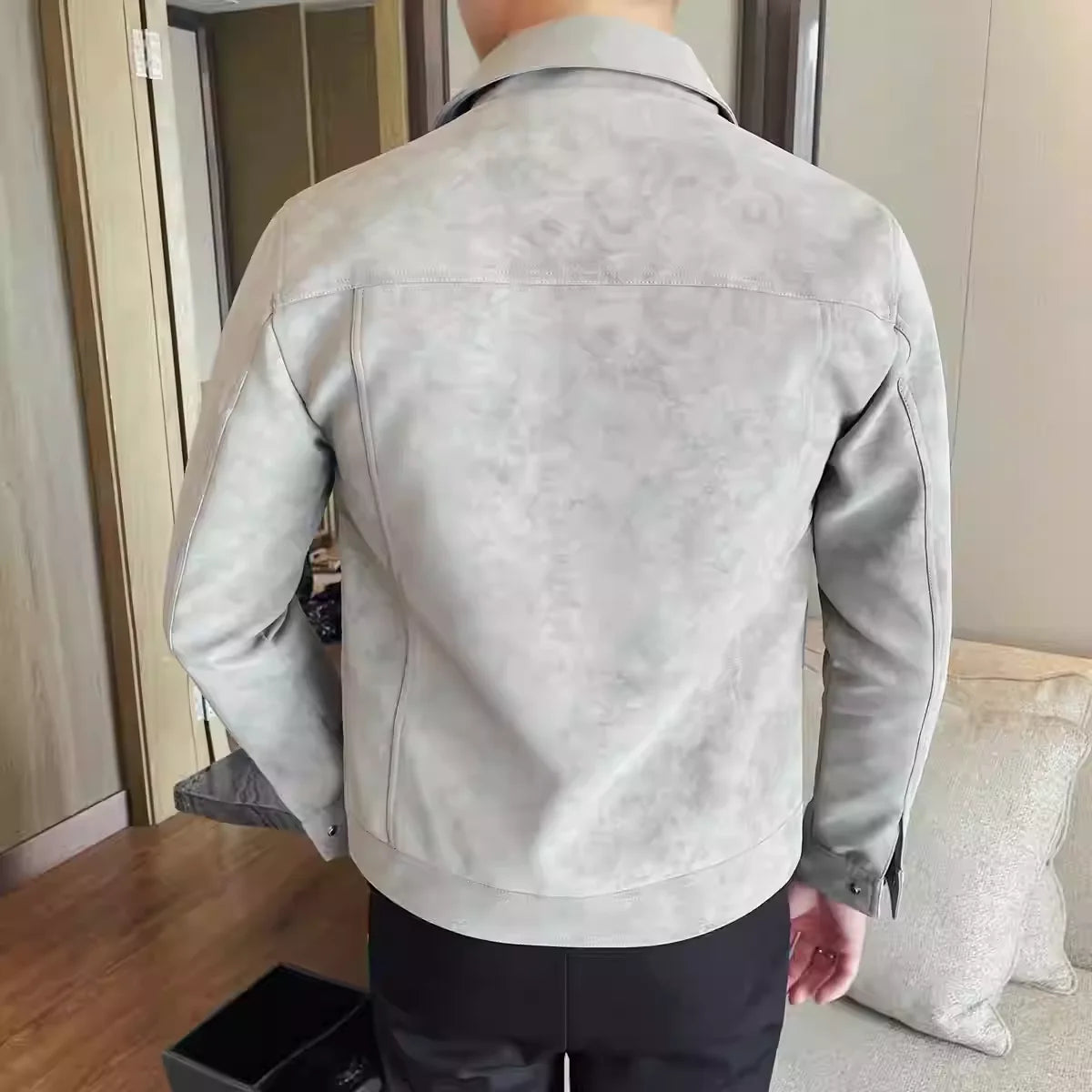 Veste en daim décontractée