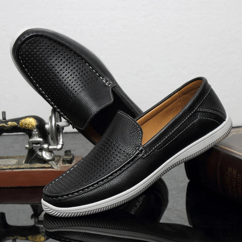 Elegant Leather Driving Loafers