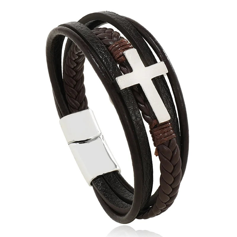 Musical Symbol Men's Leather Bracelet