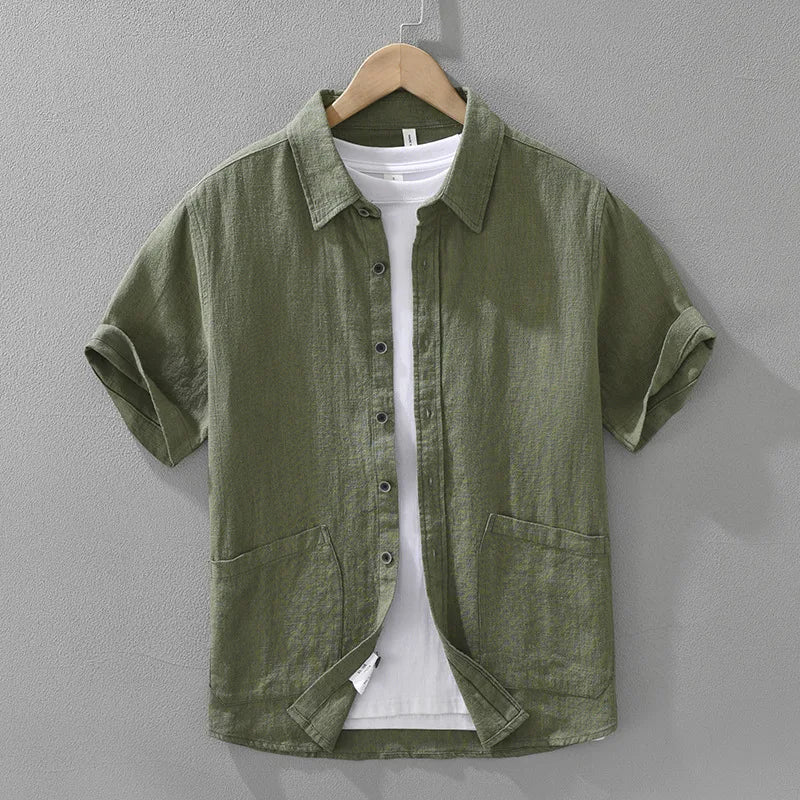 Casual Japanese Linen Shirt