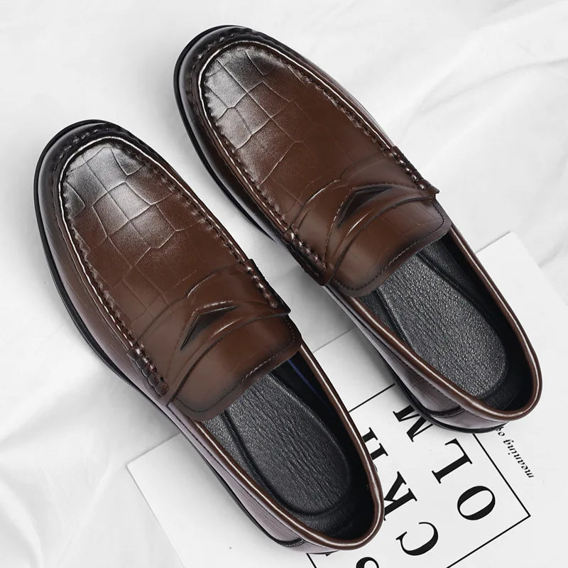 Mocassins élégants en cuir britannique