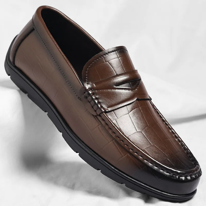 Mocassins élégants en cuir britannique