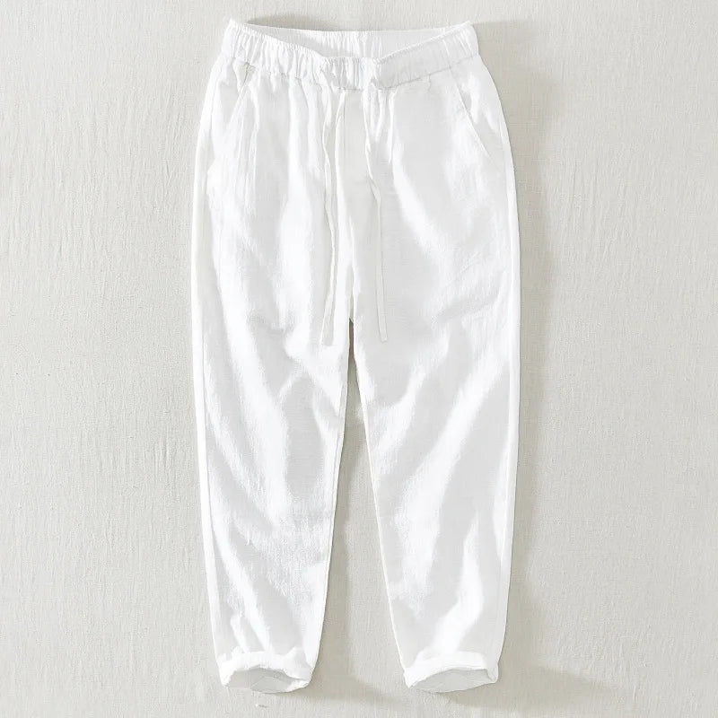 Pantaloni casual da uomo in lino
