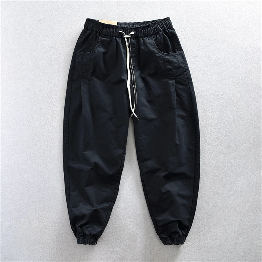 Eleganti pantaloni cargo in cotone