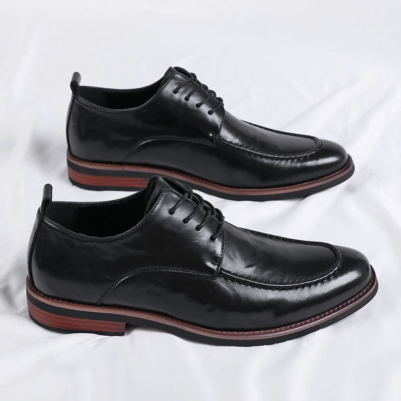 Italian Leather Oxford Business Shoes