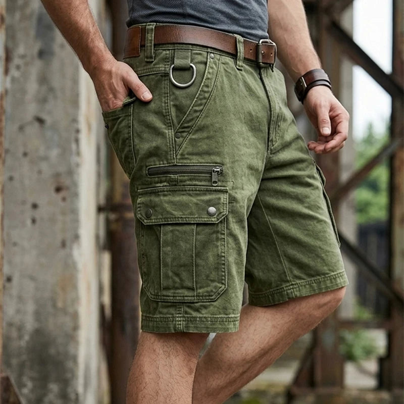 Eleganti pantaloncini cargo da uomo