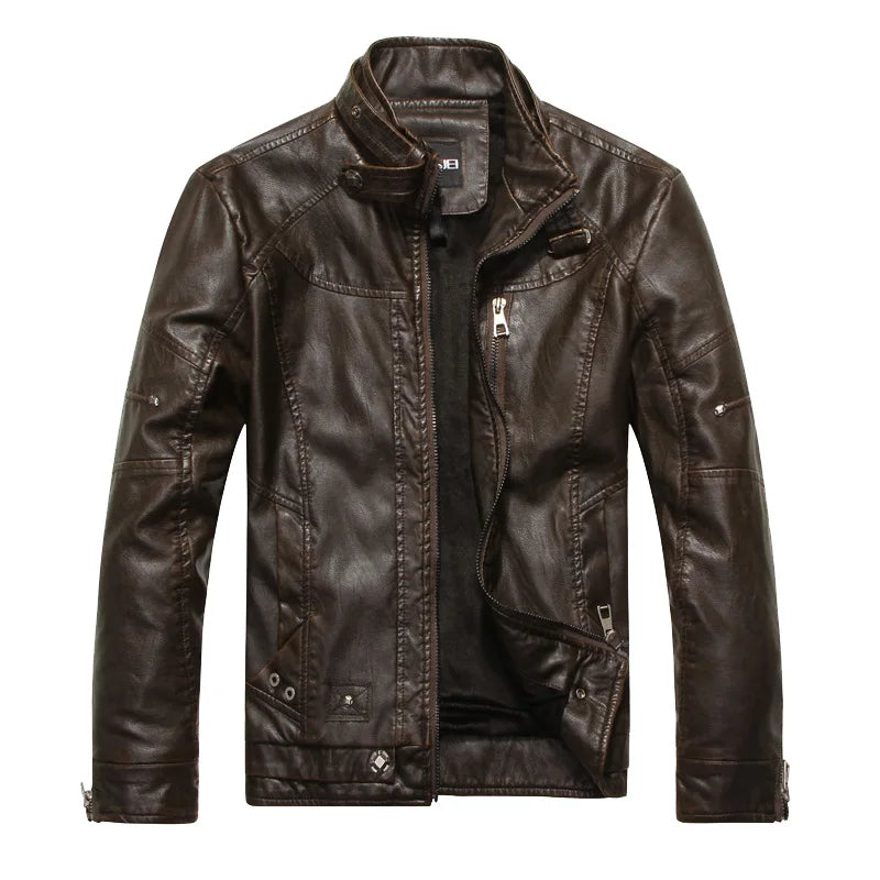 Veste en cuir élégante de style américain