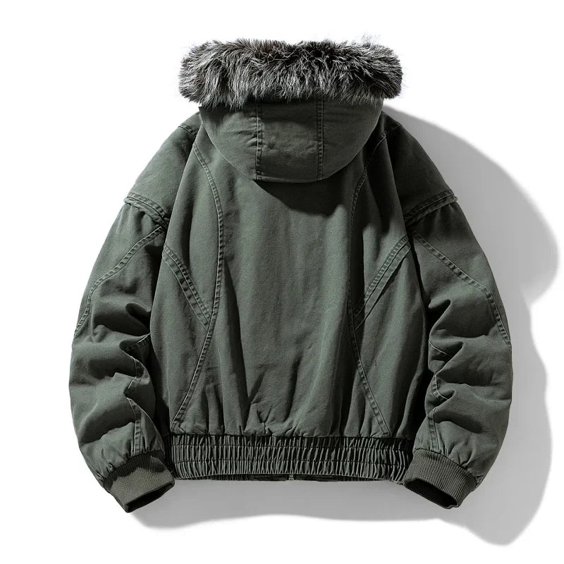 Elegant Fleece Lined Cargo Jacket